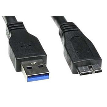 USB kabel (3.0), USB A samec - USB micro A samec, 2m, černý, DOPRODEJ