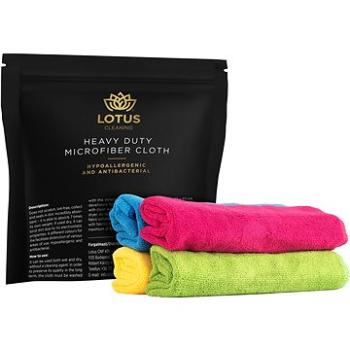 Lotus Heavy Duty Microfiber Cloths 4color/pack 370gsm (19000093)