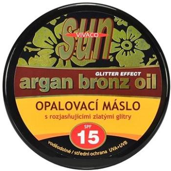 VIVACO Arganové opalovací máslo Bronze Glitter OF 15 200 ml (8595635201677)