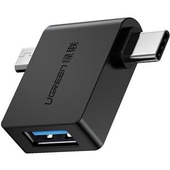 Ugreen micro USB (M) + USB-C (M) to USB 3.0 (F) OTG Adapter Black (30453)