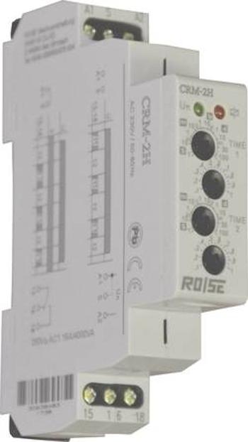 Multifunkční časové relé Rose LM CRM-2H/UNI, 12 V/DC, 12 V/AC, 240 V/DC, 240 V/AC, čas.rozsah: 0.1 s - 100 dny, 1 přepínací kontakt 1 ks