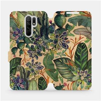 Flip pouzdro na mobil Xiaomi Redmi 9 - VP05S Sukulenty (5903516775453)