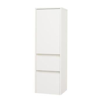 MEREO Opto koupelnová skříňka vysoká 125 cm, levé otevírání, bílá CN914L
