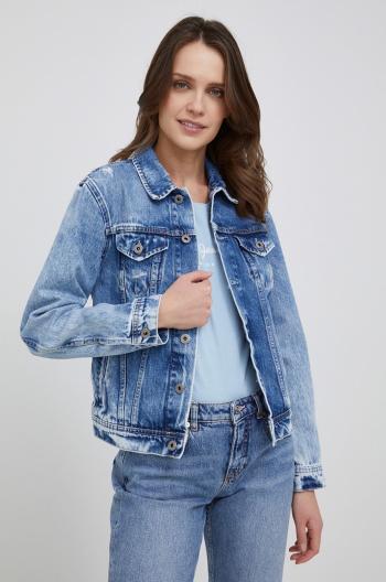 Džínová bunda Pepe Jeans Rose Jacket dámská, tmavomodrá barva, přechodná