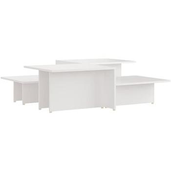 SHUMEE Konferenční stolky 2 ks bílé 111,5 × 50 × 33 cm dřevotříska, 805562 (805562)