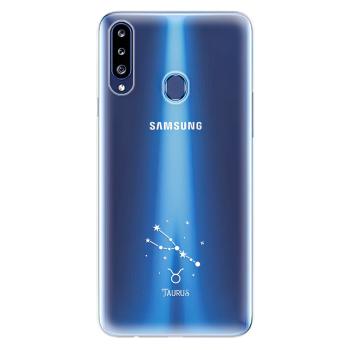 Odolné silikonové pouzdro iSaprio - čiré - Býk - Samsung Galaxy A20s