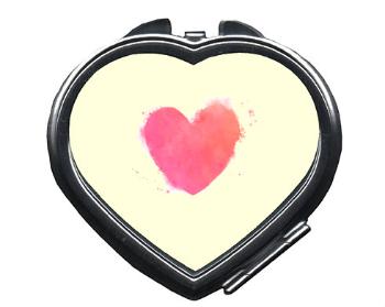 Zrcátko srdce watercolor heart