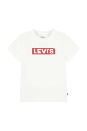 Dětské tričko Levi's BOXTAB TEE bílá barva, s potiskem, 8EJ764