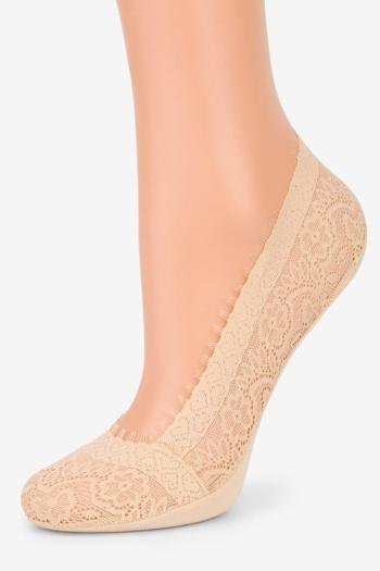 Béžové krajkové balerínkové ponožky Comfort Lace - dvoubalení