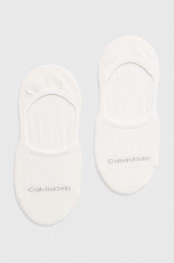 Ponožky Calvin Klein 2-pack dámské, bílá barva
