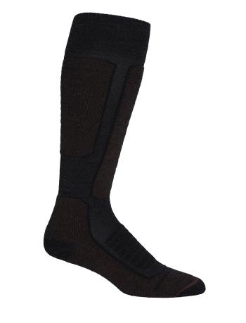 pánské merino ponožky ICEBREAKER Mens Ski+ Medium OTC, Jet Heather/Espresso/Black velikost: XL