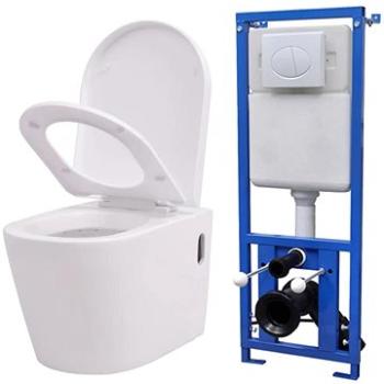 Závěsná toaleta s podomítkovou nádržkou keramická bílá 274669