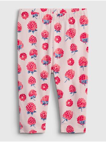Růžové holčičí dětské legíny organic cotton crop leggings GAP