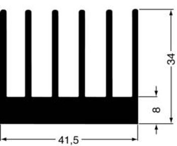 Chladič Fischer Elektronik SK-189-50SA, 50 x 41,5 mm, 3,5 kW