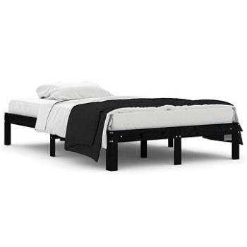 Rám postele černý masivní dřevo 120 × 190 cm Small Double, 810339 (810339)