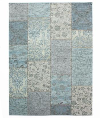 Flair Rugs koberce Kusový koberec Manhattan Patchwork Chenille Duck Egg - 155x230 cm Modrá