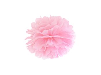 PartyDeco Pompom ve tvaru světle růžového květu 25 cm