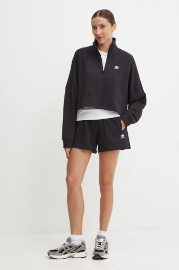 Bavlněná mikina adidas Originals 0 dámská, černá barva, hladká, IW5726