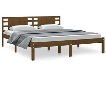 Rám postele medově hnědý masivní dřevo 180×200 cm Super King, 3104236 (3104236)