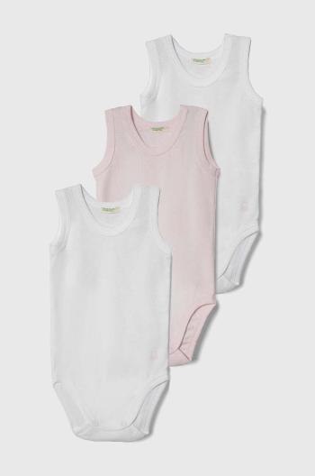 Bavlněné kojenecké body United Colors of Benetton 3-pack