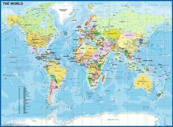RAVENSBURGER Puzzle Mapa světa XXL 200 dílků