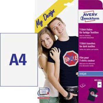 Inkoustová fólie na textil Avery-Zweckform My Design T-Shirt MD1004 A4 pro barevné textilie, optimalizovaný pro tisk inkoustem 8 listů