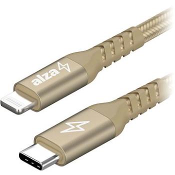 AlzaPower Alucore USB-C to Lightning MFi 3m zlatý (APW-CBMFI9403G)