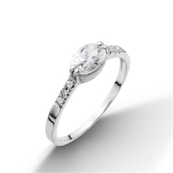 Šperky4U Stříbrný prsten se zirkonem, vel. 50 - velikost 50 - CS2020-50