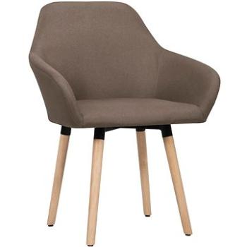 Jídelní židle 2 ks hnědé textil (283462)