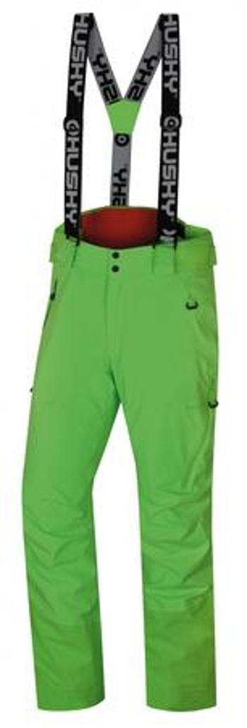 Husky Pánské lyžařské kalhoty Mitaly M neonově zelená M