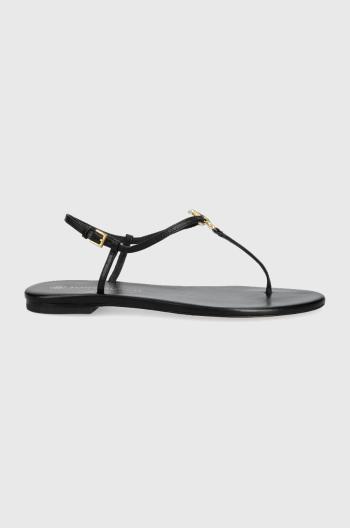 Kožené sandály Tory Burch Capri dámské, černá barva