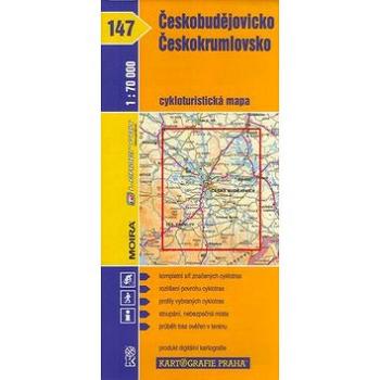 Českobudějovicko, Českokrumlovsko 1 :70 000: č. 147, Cyklomapa (80-7011-853-9)