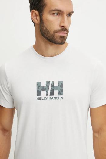 Bavlněné tričko Helly Hansen CORE GRAPHIC černá barva, 53936