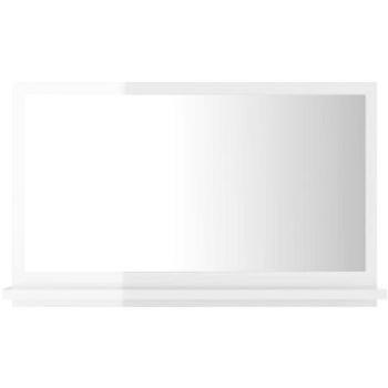 Koupelnové zrcadlo bílé vysoký lesk 60x10,5x37 cm dřevotříska 804568 (804568)