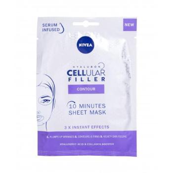 Nivea Hyaluron Cellular Filler 10 Minutes Sheet Mask 1 ks pleťová maska na všechny typy pleti; proti vráskám; zpevnění a lifting pleti