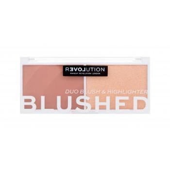 Revolution Relove Colour Play Blushed Duo Blush & Highlighter 5,8 g konturovací paletka pro ženy Kindness