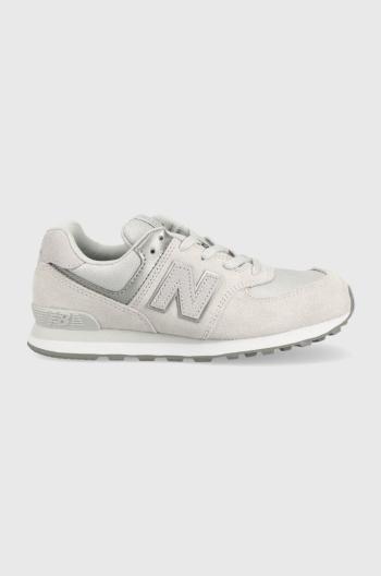 Dětské sneakers boty New Balance GC574ES1 šedá barva