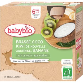 Babybio BIO kiwi a banán svačinka s kokosovým mlékem 4x85 g