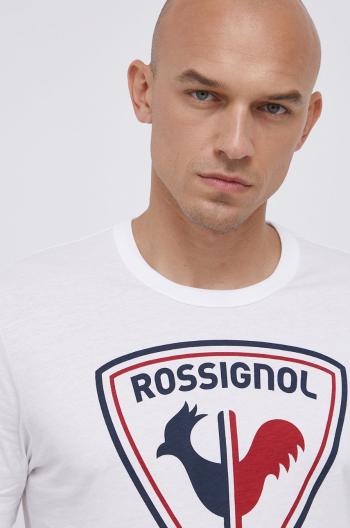 Bavlněné tričko Rossignol bílá barva, s potiskem