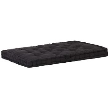 Poduška na nábytek z palet bavlna 120 × 80 × 10 cm černá