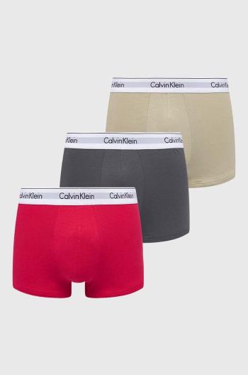 Boxerky Calvin Klein Underwear 3-pack pánské, červená barva, 000NB2380A