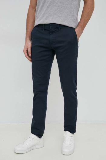 Kalhoty Pepe Jeans James pánské, tmavomodrá barva, přiléhavé
