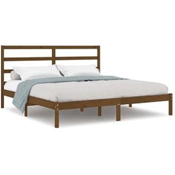 Rám postele medově hnědý masivní dřevo 180×200 cm Super King, 3104951 (3104951)