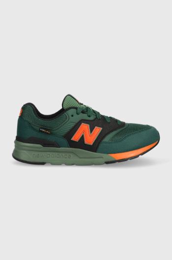 Dětské sneakers boty New Balance GR997HMH zelená barva