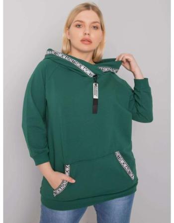 Dámská mikina plus size JORDYNN tmavě zelená 