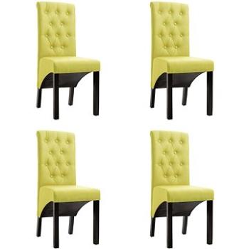 Jídelní židle 4 ks zelené textil (276973)