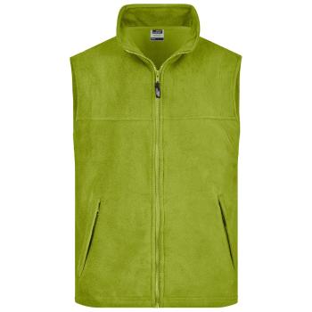 James & Nicholson Pánská fleecová vesta JN045 - Limetkově zelená | XL