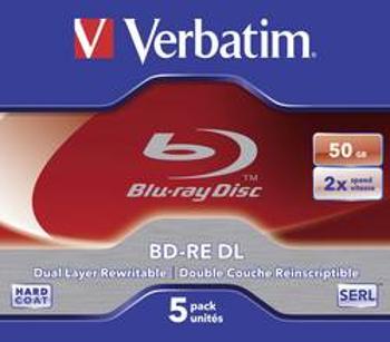 Blu-ray BD-RE DL 50 GB Verbatim Jewelcase, 43760, 5 ks