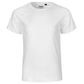 Neutral Dětské tričko s krátkým rukávem z organické Fairtrade bavlny - Bílá | 140/146
