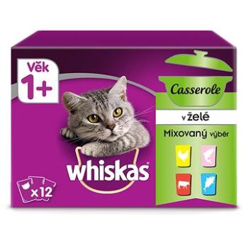 Whiskas Casserole kapsičky mixovaný výběr v želé pro dospělé kočky 12 x 85g (5900951264429)